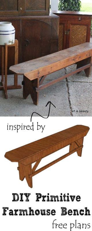 Remodelaholic How To Build A Primitive Farmhouse Bench