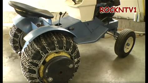 Cross chains are spaced 2 links apart. Wheel weights tire chains garden tractor ballast - YouTube
