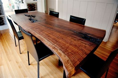 Handmade Live Edge Modern Walnut Dining Table By Taylor Donsker Design