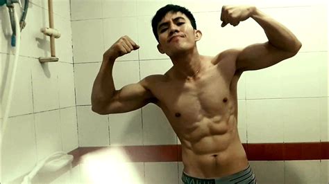 Flexing Muscle Teenager At Bathroom Bryan Adlaon Youtube