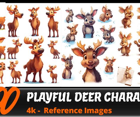 Artstation Playful Deer Character Vol044k Reference Image Artworks