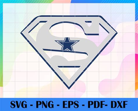 Dallas Cowboys Superman Logo Svg Dallas Cowboys Dallas Svg Etsy