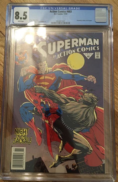 Doomsday Cameo Newsstand Action Comics 683 Cgc 85 Vf Variant