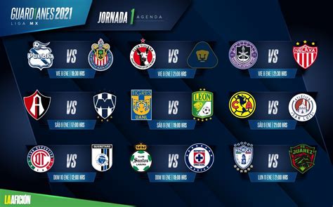 Jun 25, 2021 · resultados liga mx clausura 2021. Liga MX. Horarios y dónde ver en vivo la jornada 1 del ...