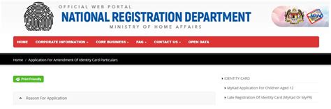 National registration department of malaysia type of facility : Application for Replacement of Lost Identity Card MyKad ...