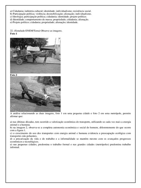 Textos De Sociologia Para O Ensino Médio Com Atividades