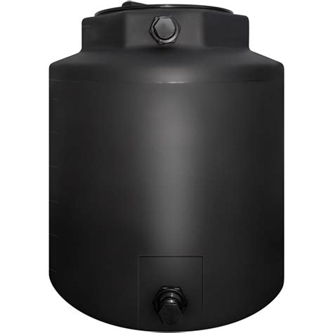 200 Gallon Black Snyder Vertical Water Storage Tank Rainwater