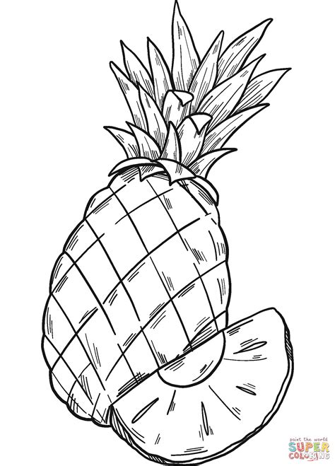 Pineapple Coloring Page Free Printable Coloring Pages