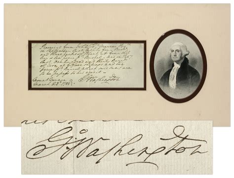 Lot Detail George Washington Autograph Document Signed From Mount