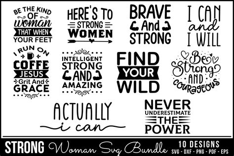 Free Strong Woman Svg Bundle Graphic By Beecraftr Creative Fabrica