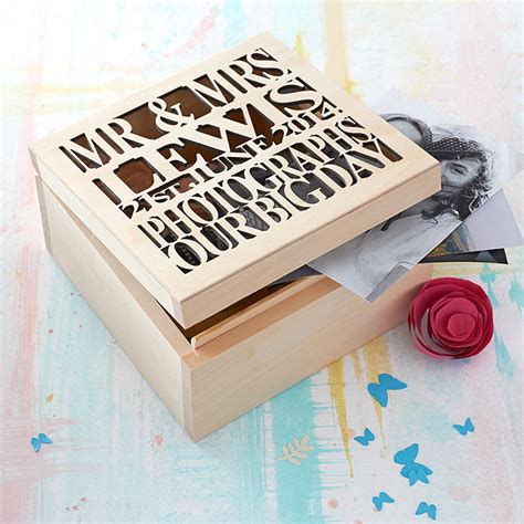 Personalised Wooden Wedding Keepsake Box By Sophia Victoria Joy
