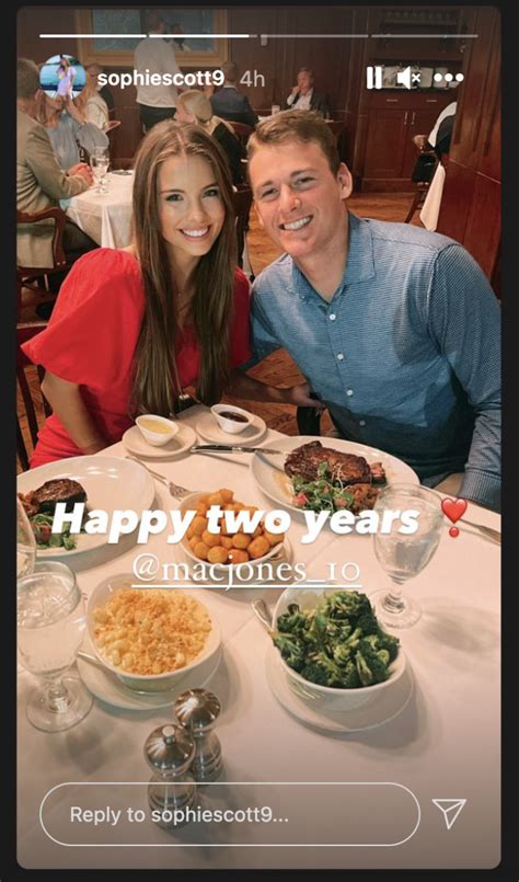 look mac jones girlfriend celebrate their anniversary the spun