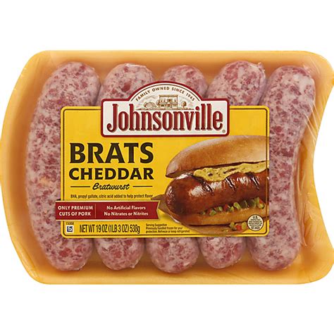 Johnsonville Cheddar Brats 19oz Tray Brats And Sausages Clayton Ranch