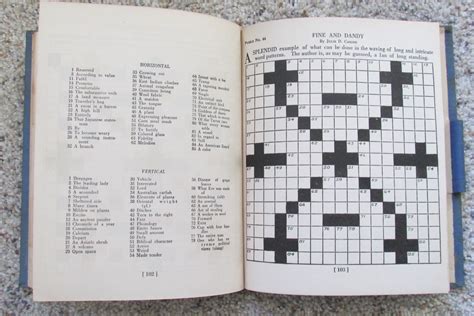 The Cross Word Crossword Puzzle Book Second Printing Of First