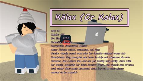 Rule 34 3d Character Sheet English Text Kolax Roblox Robloxian