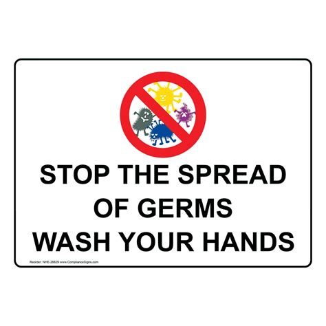 Handwashing Wash Hands Sign Stop The Spread Of Germs Wash Your Hands