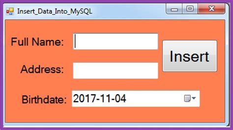 Vb Net How To Insert Data Into Mysql Database Using Visual Basic Net