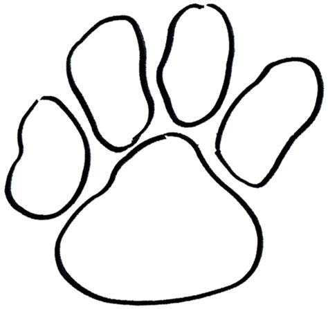 Download High Quality Paw Print Clip Art Outline Transparent Png Images