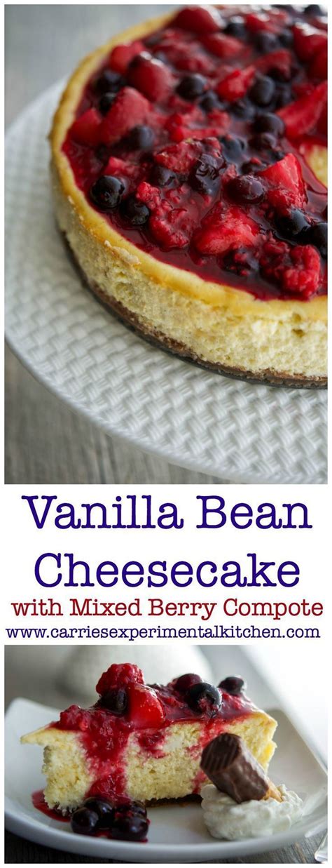 With a fork, mash bananas and add to the bowl along with eggs, oil, vanilla extract and blueberries. This Vanilla Bean Cheesecake made with cream cheese, Madagascar vanilla extract, vanil ...