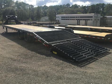 14oa 20 8sir Big Tex 85 X 20 Deck Over Flatbed W 8 Slide In Ramps