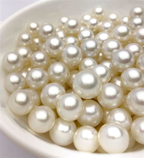 White South Sea Loose Pearls Aaa Round Semi Round 100 Etsy Norway