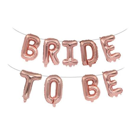 16 Rose Gold Bride To Be Foil Balloon Banner