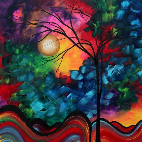 Abstract Landscape Bold Colorful Painting By Megan Duncanson