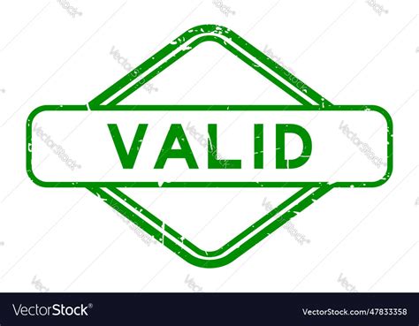 Grunge Green Valid Word Rubber Seal Stamp Vector Image