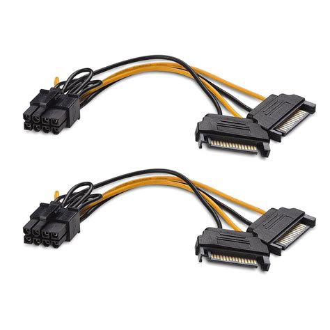 Cable Matters 2 Pack 8 Pin To Sata Power Cable Sata To 8 Pin Pcie 5