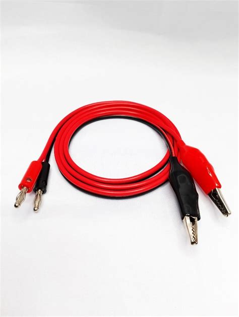 BANANA PLUG To ALLIGATOR CLIP 45mm 14 AWG CABLE BEST FOR MULTI METER