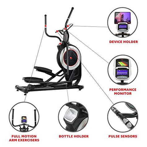 Sunny Health And Fitness Programmable Elliptical Trainer Woptional
