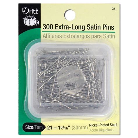 dritz 300 extra long satin pins onlinefabricstore
