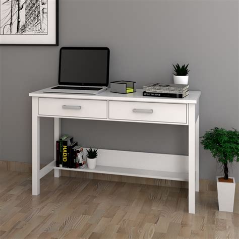 Carren 4ft Study Desk Console Table White My