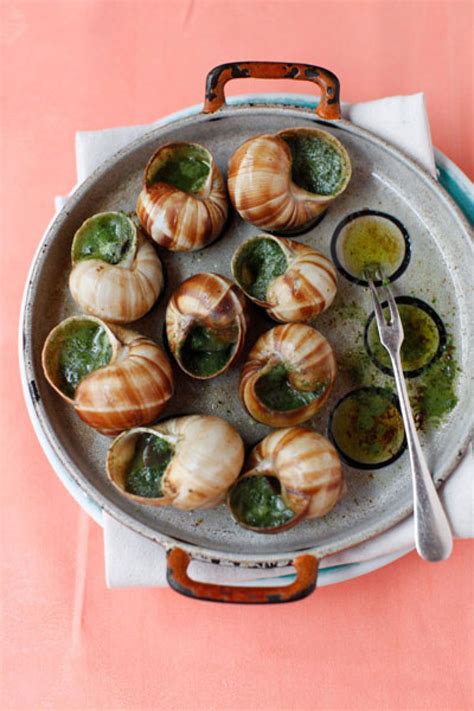 French Snails In Garlic Herb Butter Escargots à La Bourguignonne
