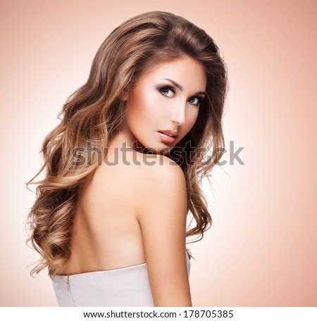 Fashion Portrait Nude Elegant Woman Redhead Stock Photo