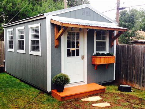Contact our custom design department at. Backyard office. Derksen Portable Building finished out ...