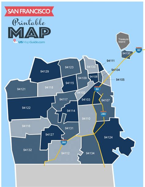 San Francisco Zip Code Map Here Is The Complete List Of All Of The Zip