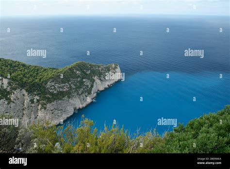 Greece Zakynthos Island Amazing View Of Empty Navagio Bay And