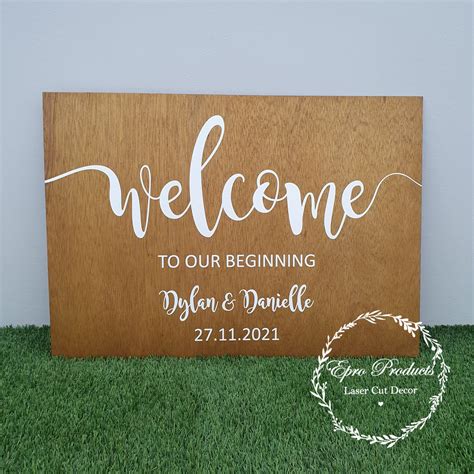 Custom Welcome Board Style 11 Plywood Landscape