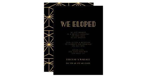 Professionally designed at always affordable prices. Vintage 1920s art deco simple We eloped card | Zazzle.com
