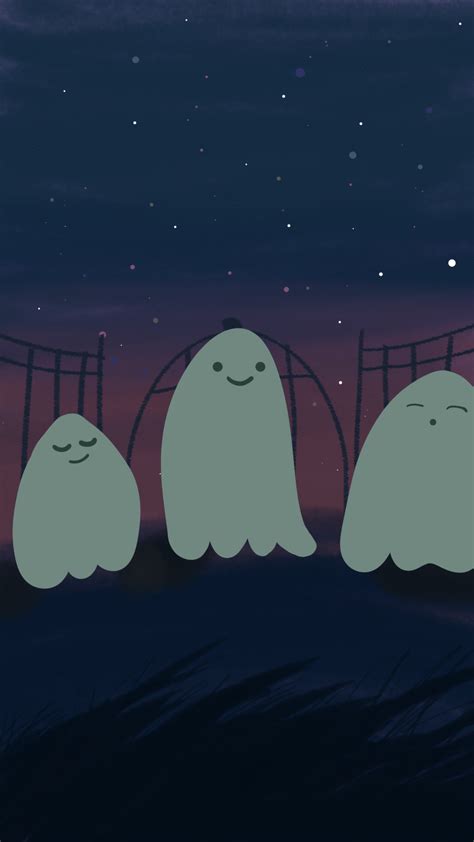 Cute Ghost Wallpaper Ghost Cartoon Wallpaper Backgrounds Aesthetic