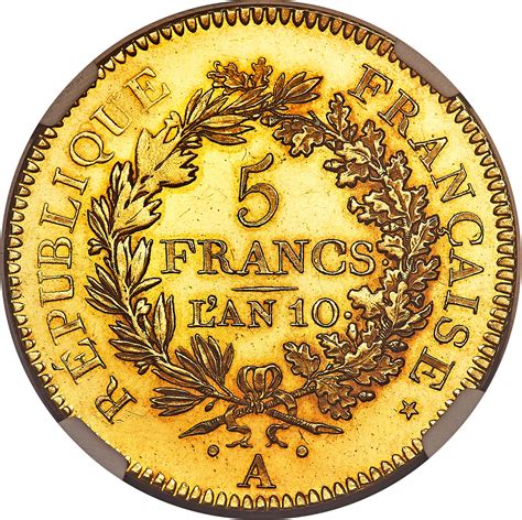 5 Francs Union Et Force Pièce Dessai En Or France Numista