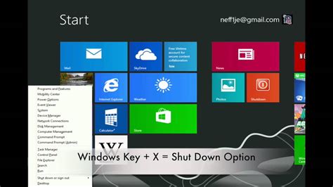 Different Ways To Shut Down Windows 8 Youtube