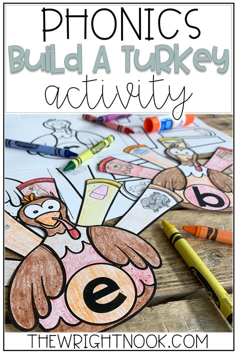 This Build A Turkey Phonics Activity Is Great For Kindergarten And