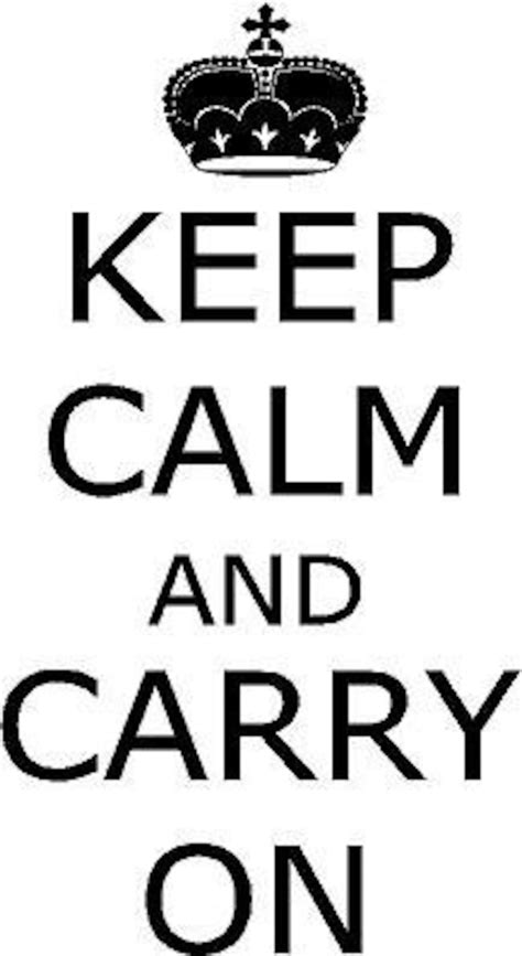 Keep Calm And Carry On 12x22 Vinyl Decal Wall Art Lettering Etsy