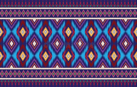 Oriental Ethnic Geometry Traditional Seamless Pattern Design Stock