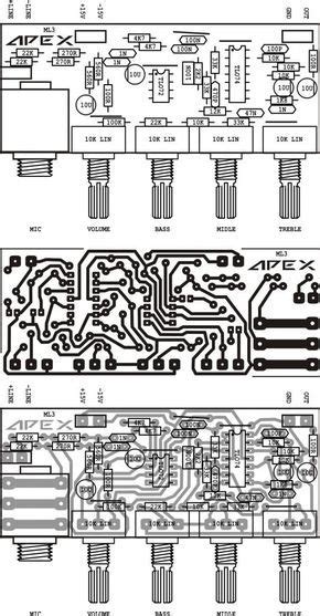 Because the final amplifier circuit requires considerable input signal, then the driver is compiled with darlington configuration. Layout Pcb Tone Control Apex - Apex Tone Preamp - Layout ...