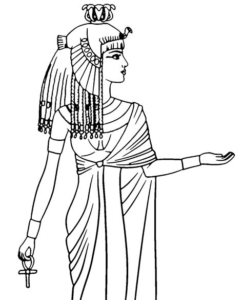Desenhos de Imagem de Cleópatra para Colorir e Imprimir ColorirOnline Com