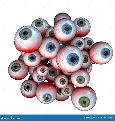 Eyeball Cluster Creepy Cluster Of Bloody Halloween Eyeballs Stock