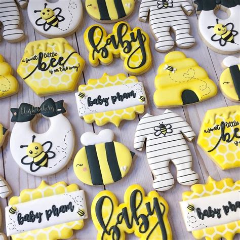May 27, 2020 · maybe some of the decorations can even be included in the baby room decor, such as the wall of wishes for the baby or the colorful bunting on the walls. Bee Baby Shower Cookies. Bee cookies. Black and yellow ...